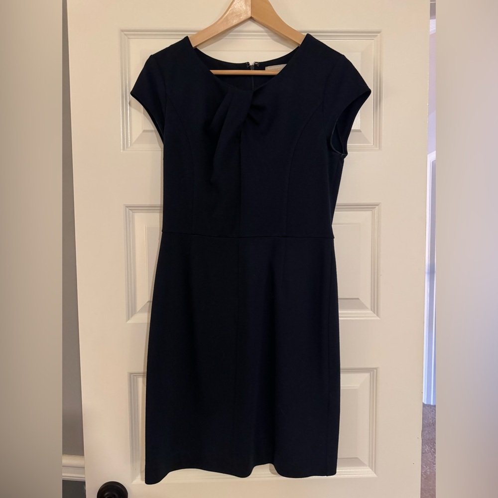 Calvin Klein Elegant Blue Work Dress